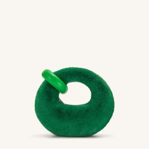 Abacus 人造毛皮迷你手提包-草綠色